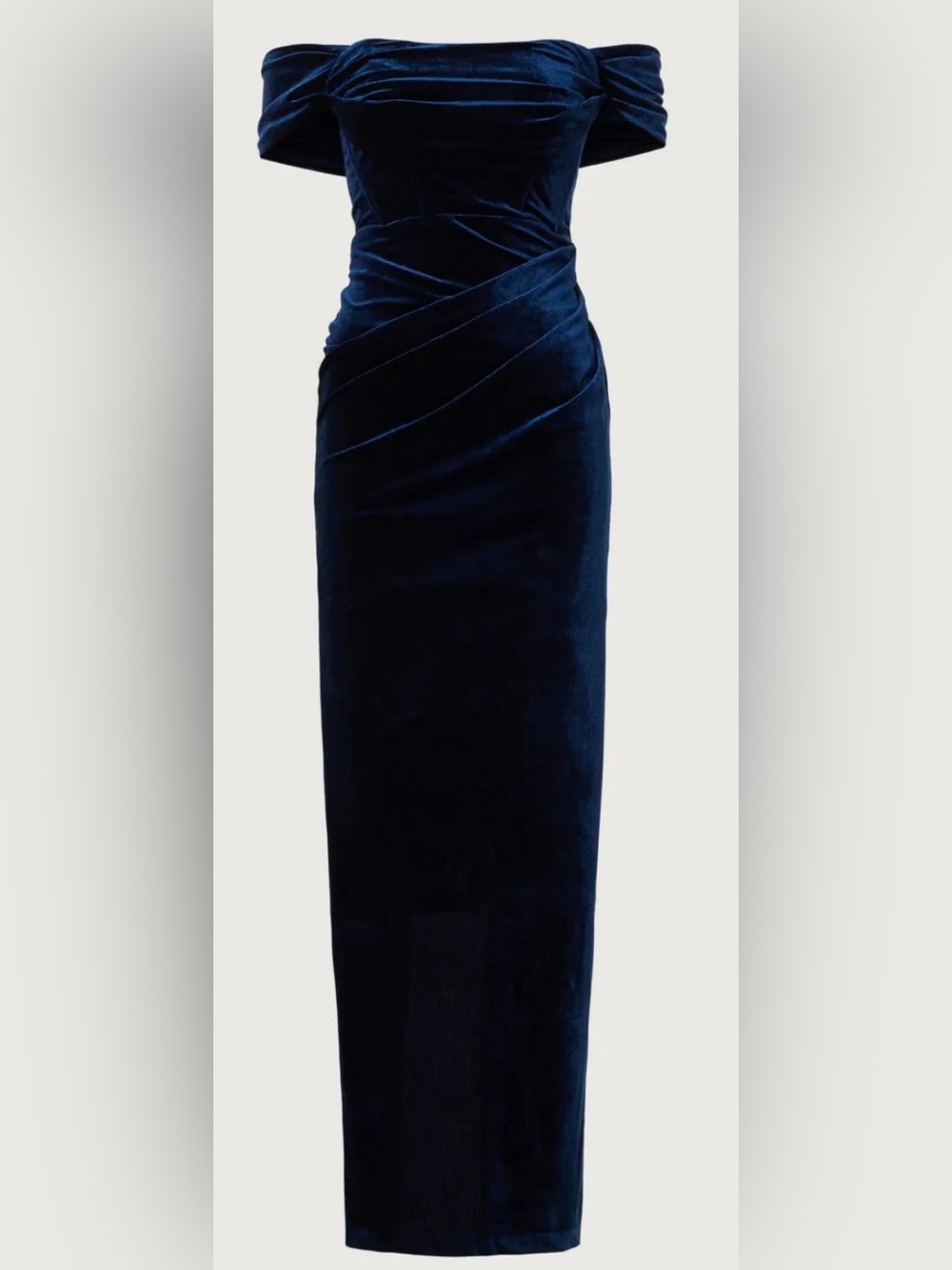 Line & Dot DuJour Gown Blue Velvet Size M - Picture 13 of 13